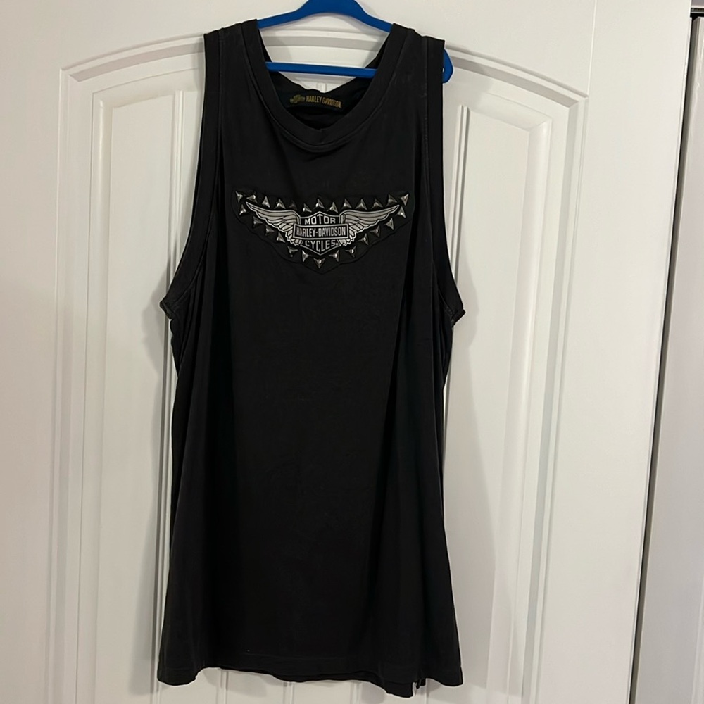 Harley Davidson black sleeveless tank top women’s 2XL